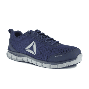Reebok Work Men's Men's Zprint Alloy Toe ESD Athletic Work Shoe Navy/Grey - RB4100
