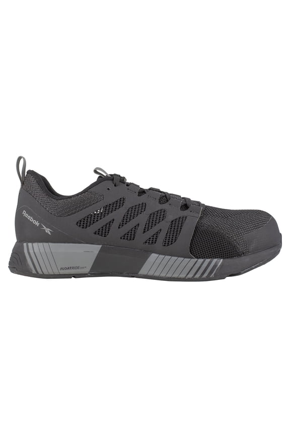 Reebok Men's Fusion Flexweave Comp Toe Athletic Work Shoes Black/Gray 14 2E   (Wide)