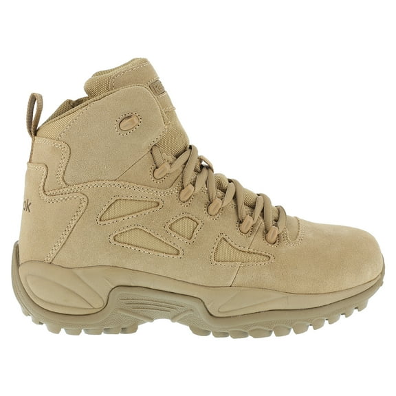 Reebok Men's Stealth 6" Lace-Up Side Zip Work Boot Soft Toe Desert Khaki 9 EE US