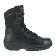 Mens Reebok  8 Side Zip Stealth Tactical Boots, Black 9D Medium