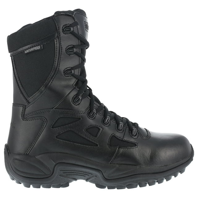 Reebok Men's Rapid Response 8" Work Boot Round Toe Black 10 D(M) US