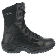 Reebok Men's 8" Waterproof Side Zip Stealth Tactical Boots, Black 6.5 2E Wide