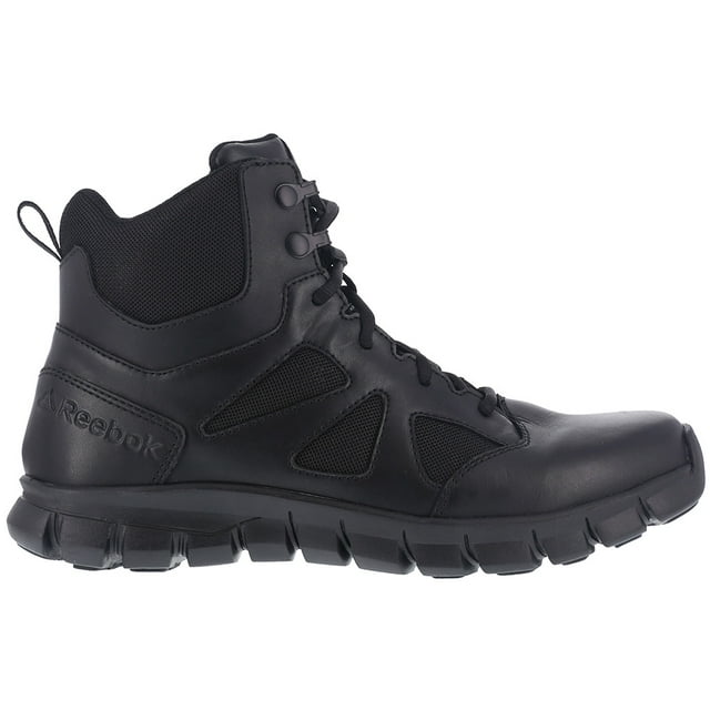 Reebok Work  Mens Sublite Cushion Tactical 6 Inch Side Zipper Eh   Work Safety Shoes Casual