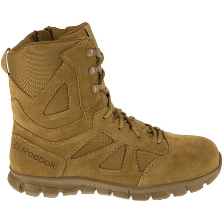 Reebok Work Men's 8" Sublite Cushion Composite Toe Tactical Boot with Side Zipper Coyote - RB8809