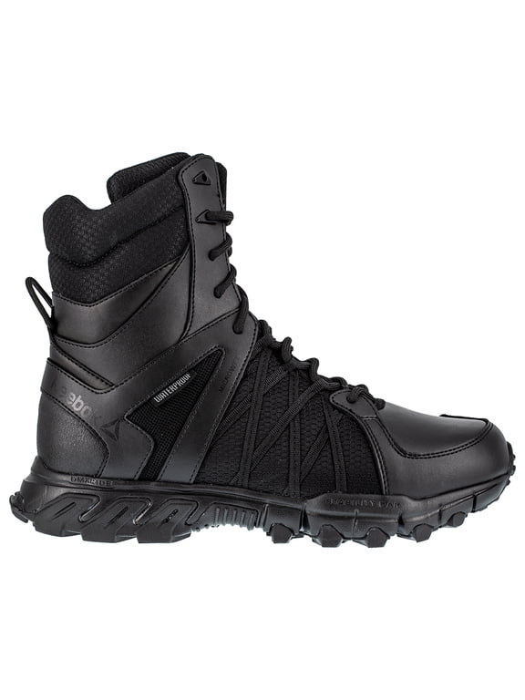 Reebok Men's Trailgrip 8" Side-zip Waterproof Insulated Tactical Boots, 200 Gram Black 9 2E (Wide)