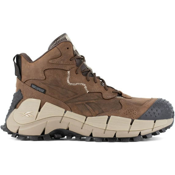 Reebok Work Mens Zig Kinetica Edge II Waterproof Hiker Boot Brown RB3025