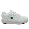 thumbnail image 1 of Reebok Youth Boy's Athletic Leather Sneakers Size 1Y White/Green Lace up Shoes, 1 of 5