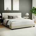 thumbnail image 1 of Reece Channel Stitched Upholstered King Bed, Ivory, by Hillsdale Living Essentials, 1 of 19