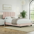 thumbnail image 1 of Reece Channel Stitched Upholstered Queen Bed, Light Pink, by Hillsdale Living Essentials, 1 of 21
