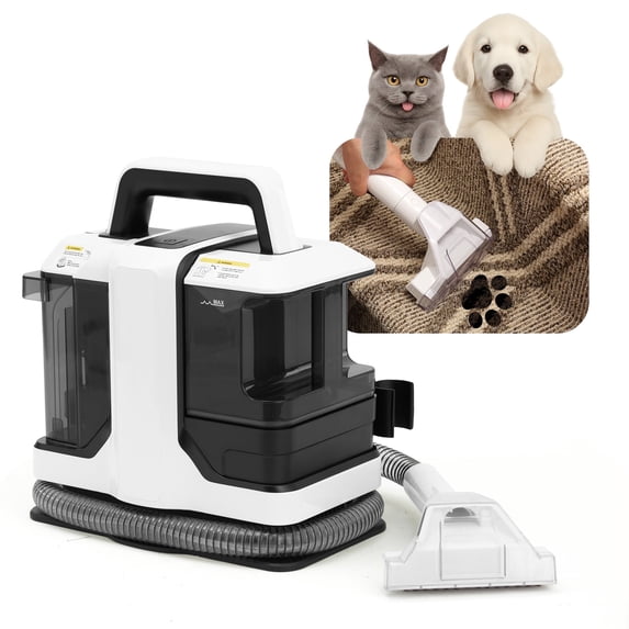 Reecoo Spray Machine, Portable Deep Vacuum Cleaner for Remove Carpet, Sofa and Curtains Pet Spot, W1, Black