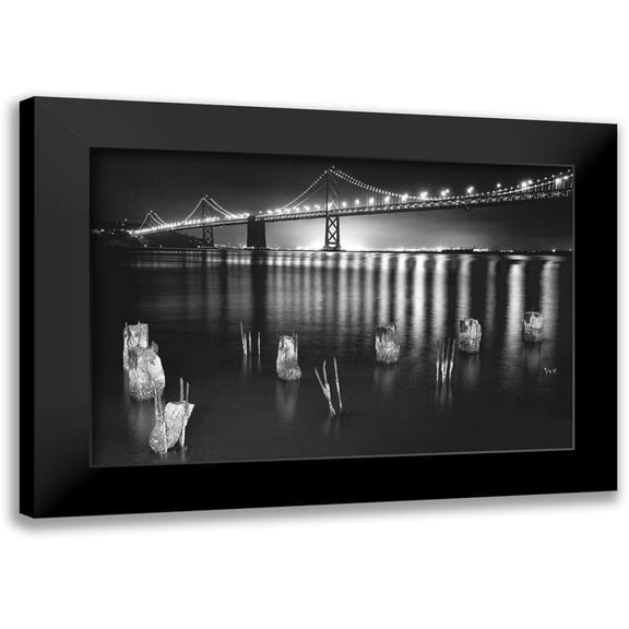Reed, Aaron 24x17 Black Modern Framed Museum Art Print Titled - Night Reflections