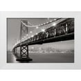 thumbnail image 1 of Reed, Aaron 32x23 White Modern Wood Framed Museum Art Print Titled - Bay Bridge at Night, 1 of 4