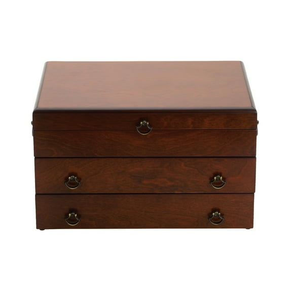Reed And Barton Bristol Grande-Mahogany/Brown Flatware Chest.