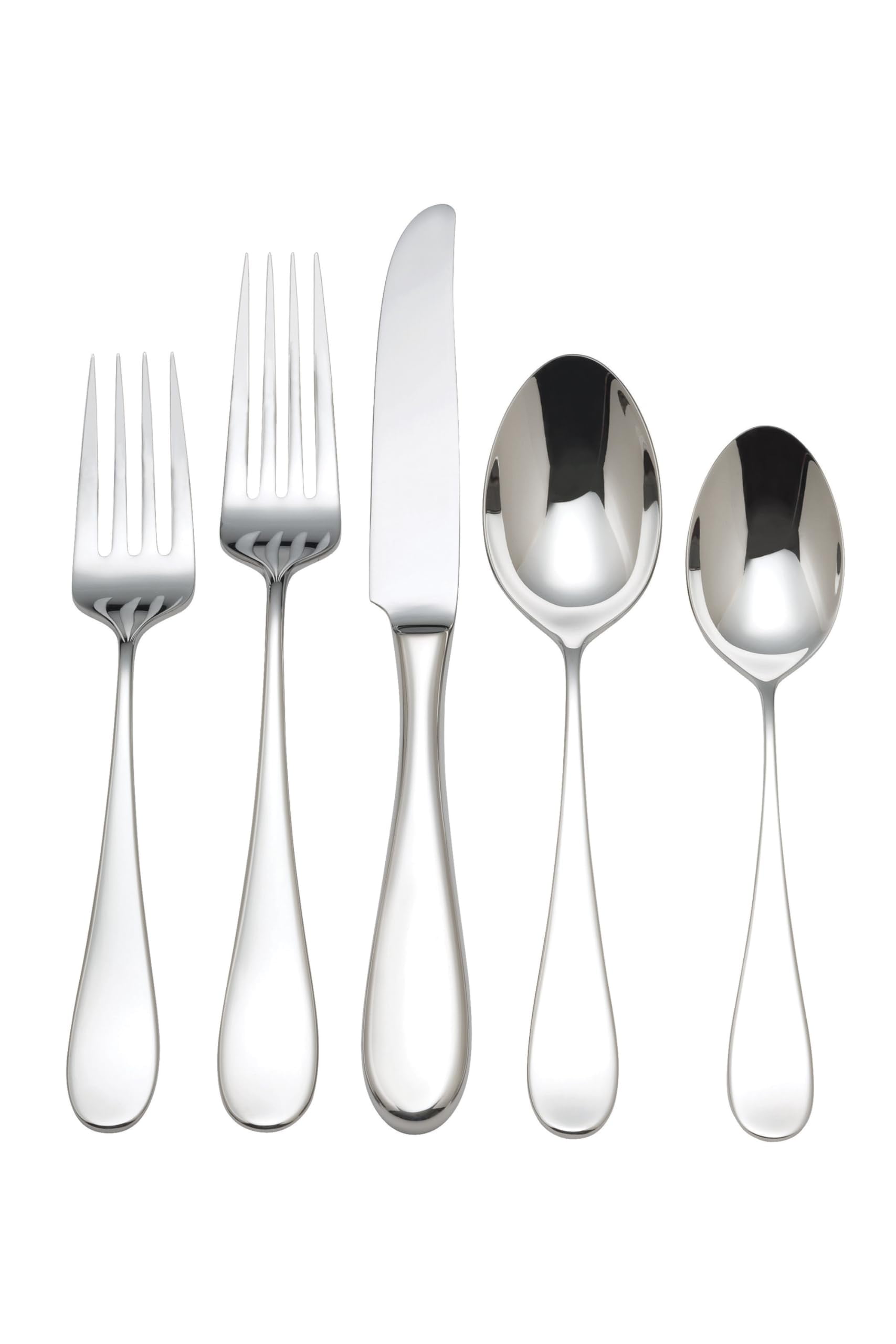 Dalton Polished Stainless Steel 5-Piece Flatware Set