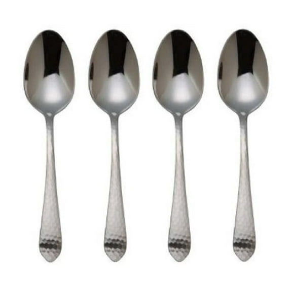 Reed & Barton Hammered Antique 18/10 Stainless Demitasse Spoon (Set of Four)