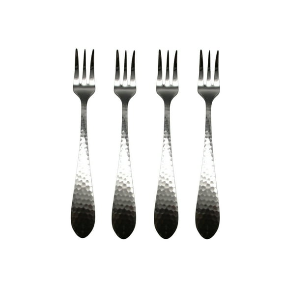 Reed & Barton Hammered Antique 18/10 Stainless Steel Cocktail Fork (Set of Four)