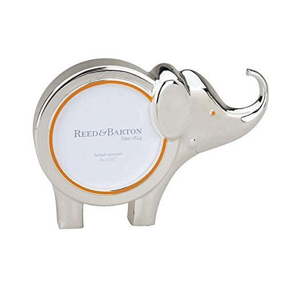 Silver Plated Elephant Shaped Tabletop Picture Frame