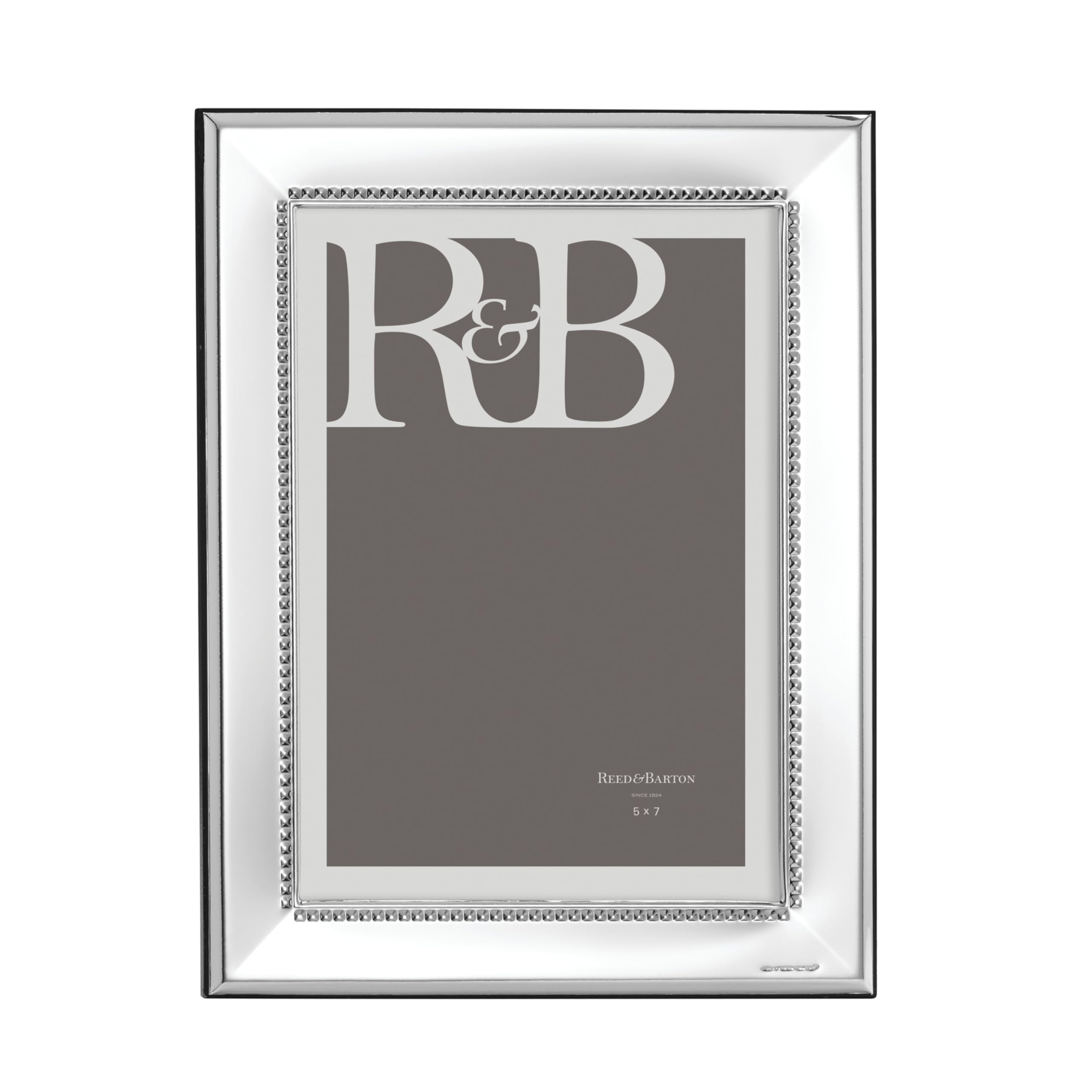 5x7 Silver Mirrored Stainless Steel Tabletop Picture Frame