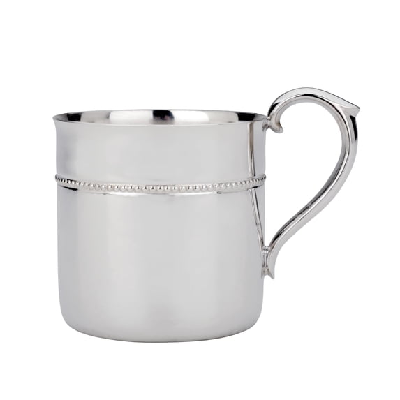 Reed & Barton Silver Plate Beaded Baby Cup