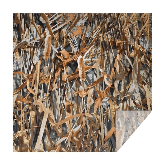 Reed Camo Dry Plants Pattern Square Tablecloth,Waterproof Square Table Cover,Wipeable Spillproof Washable Table Cover for Home Kitchen Party Decor 60"x60"(152x152cm)