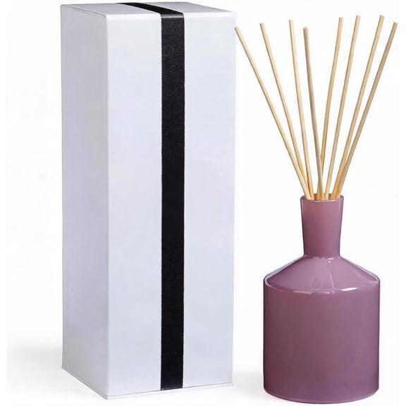 Reed Diffuser Midnight Cactus 6 oz Up to 3 Months Fragrance Life Reusable Glass Vessel Natural Wood Reeds