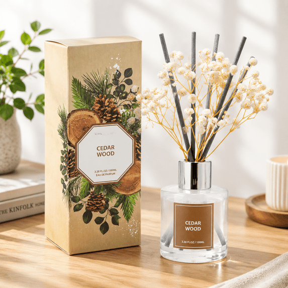 What Are Reeds Diffusers Reed Diffuser Set 3.38 Fl Oz (100 Ml) - Cedar Wood Oil Diffusers With 8 ...