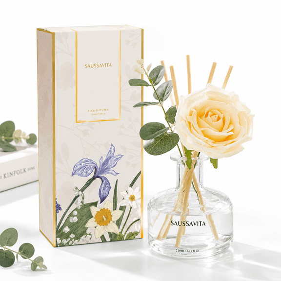 Reed Diffuser Set 7.10 Oz Vanilla Scented Air Freshener For 120 Days