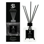 Reed Diffuser Set Deluxe Collection Havana - Nodes Cedar & Spice Fragrance - 4.75oz - 5 Reed Sticks