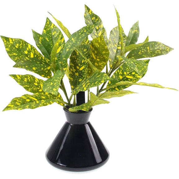 Reed Diffuser Set, Empty Glass Diffuser Bottle Jar with Sticks and Fake Greennery Olive Plants, Fragrance Aromatherapy Essential Oil DIY Bottle Jar for Home Shelf Bedroom Bathroom Office Decor