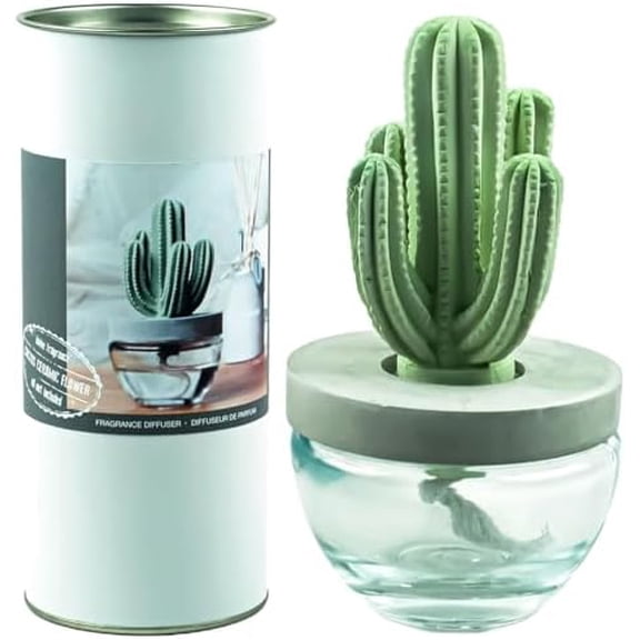 Reed Diffuser Set, Gypsum Cactus Fragrance Diffuser-Cutting Grass 3.38 fl oz (100 ml), Home Fragrance Reed Diffuser for Bathroom Office Living Room Decor$$Home Decor, Kitchen, & Other