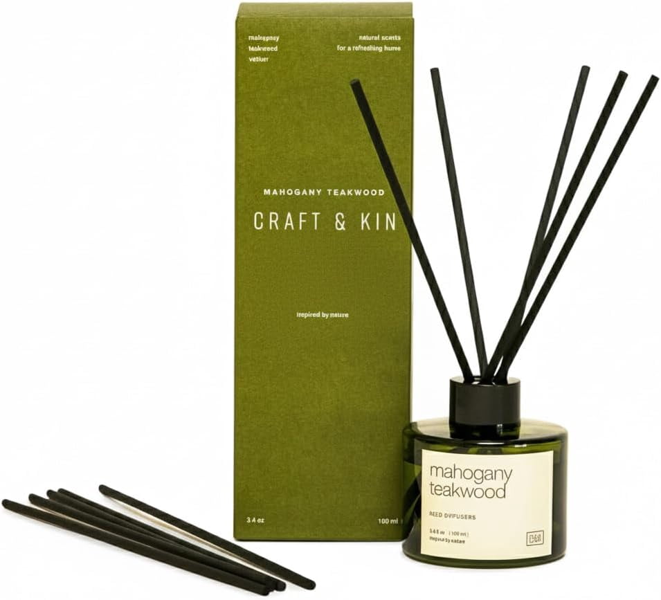Reed Diffuser Set Oakwood, Mahogany & Vetiver, Reed Diffusers for Home ...