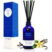 Reed Diffuser Set with Sticks 3.7 Oz, Vanilla, Coconut & Milk Scented Fragrance Oil Diffuser for Home Bedroom & Kitchen, Long-Lasting Room Air Freshener, Mind & Body Aromatherapy, Gift Idea
