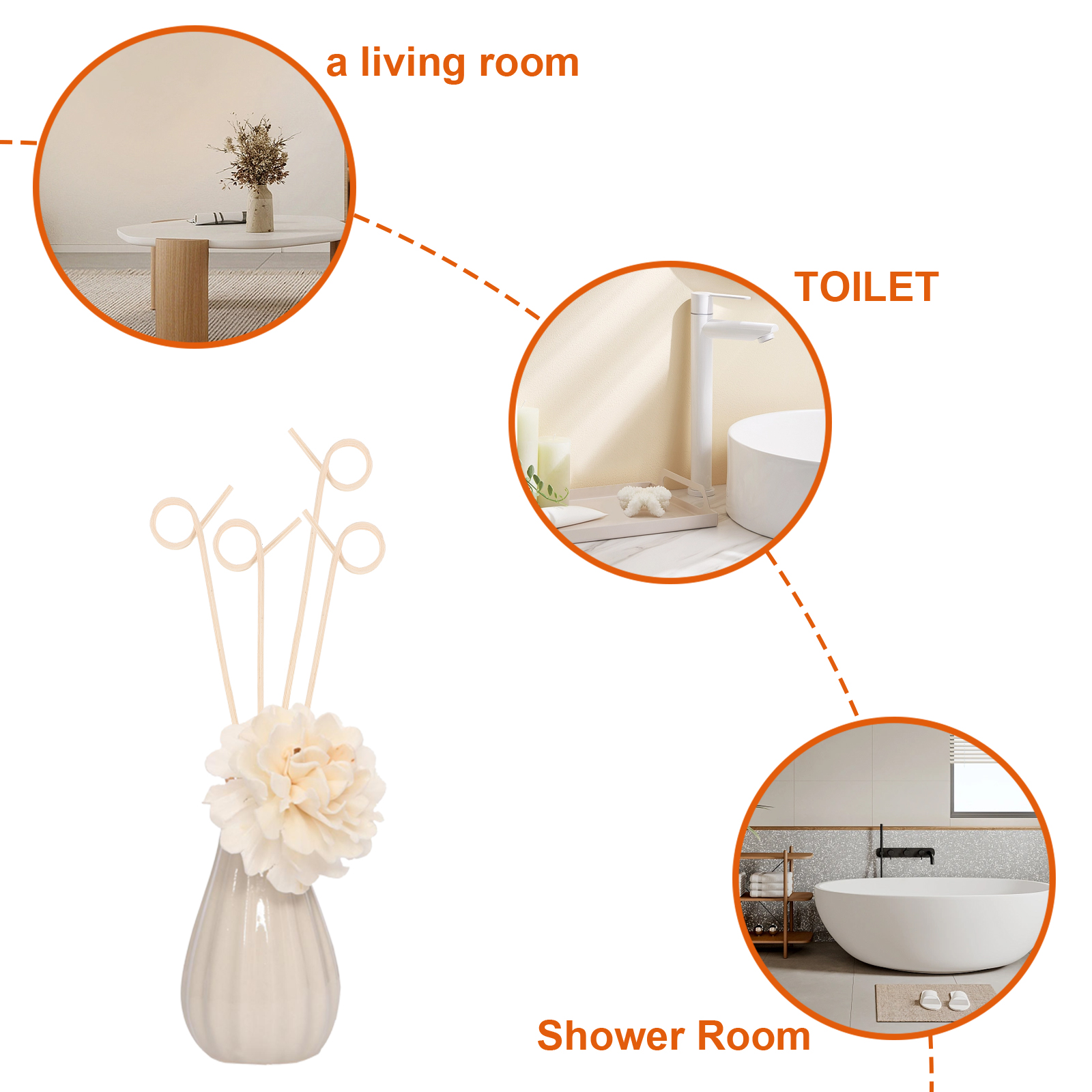 Reed Diffuser Sticks 20Pcs Reed Diffuser Sticks Natural Reed Diffuser