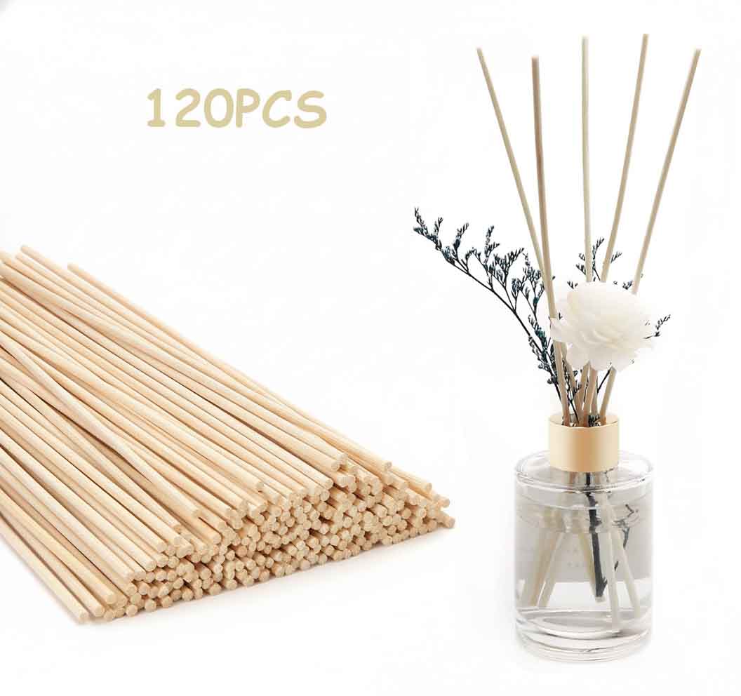 Root Stick Diffuser USTOP 120PCS Reed Diffuser Sticks,10 Inch Natural Rattan Wood Sticks ...