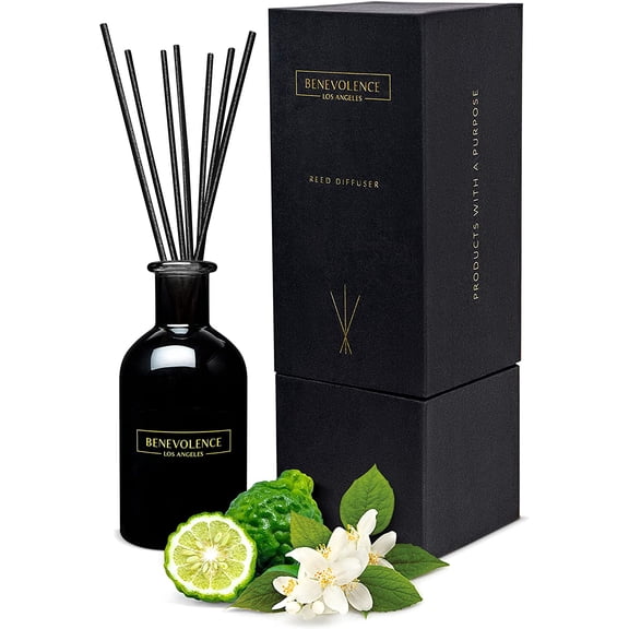 Reed Diffusers for Home, Bergamot & Jasmine Relaxing Fragrance | Aromatherapy Reed Diffuser Sticks with Gift Box, Scented Sticks for Bathroom | Home Dcor