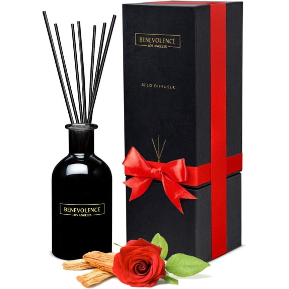 Reed Diffusers for Home, Rose & Sandalwood Relaxing Fragrance | Aromatherapy Reed Diffuser Sticks with Gift Box, Scented Sticks for Bathroom | Home Décor