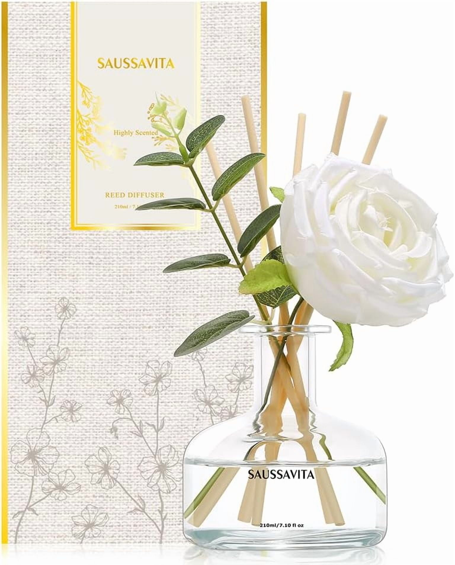 Reed Diffusers Set, 7.10 oz Flower Scented Diffuser with 7 Sticks, Long ...
