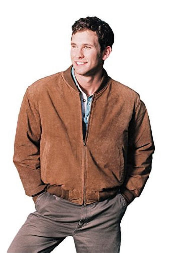 Est. 1950 Suede Leather Jacket, 2XL, Camel