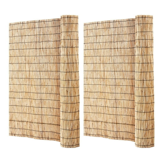 Reed Fence 2-Pack, 16.4' x 4' Privacy Screen - Natural Reed Fencing for Garden, Patio, Yard - Outdoor Decor & Privacy