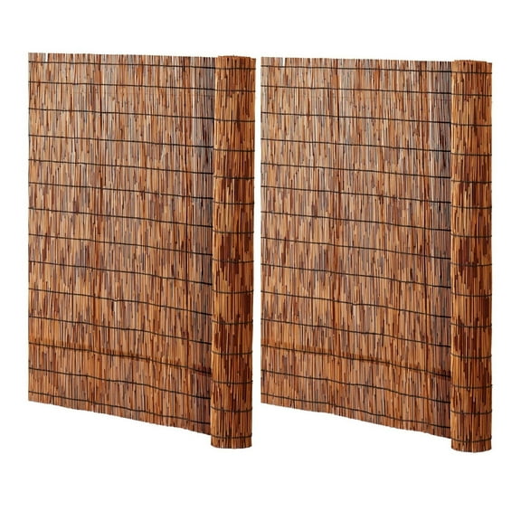 Reed Fence Privacy Screen 2-Pack, 16.4' x 4' Natural Reed Fencing – Outdoor Landscaping, Garden Decor, Patio Privacy