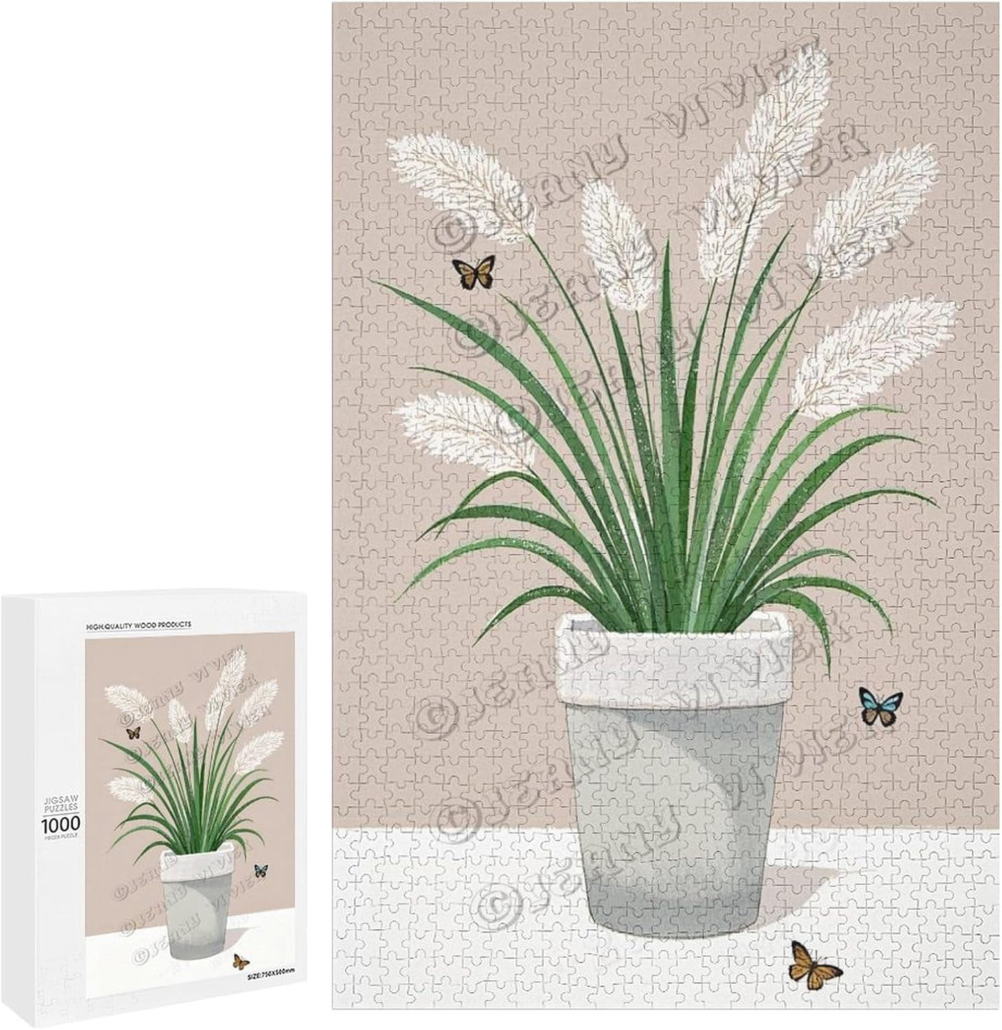 Reed Grass Wooden Jigsaw Puzzle, 1000 Pieces, Relaxing Puzzle for ...