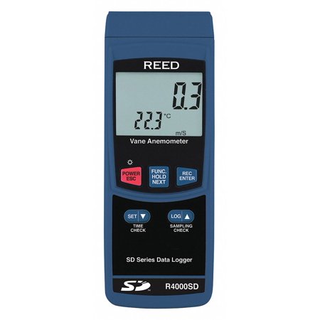 Reed Instruments Anemometer,79 to 6890 fpm Velocity  R4000SD