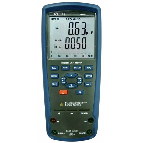 Reed Instruments Passive Component LCR Meter, +/-0.2% Accuracy R5001