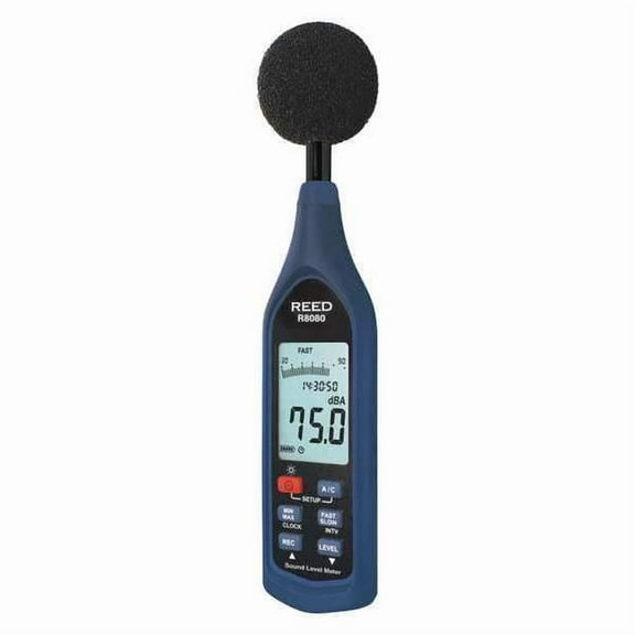 Reed Instruments Sound Level Meter, Datalogger with Bargraph, 30 to 130 dB R8080