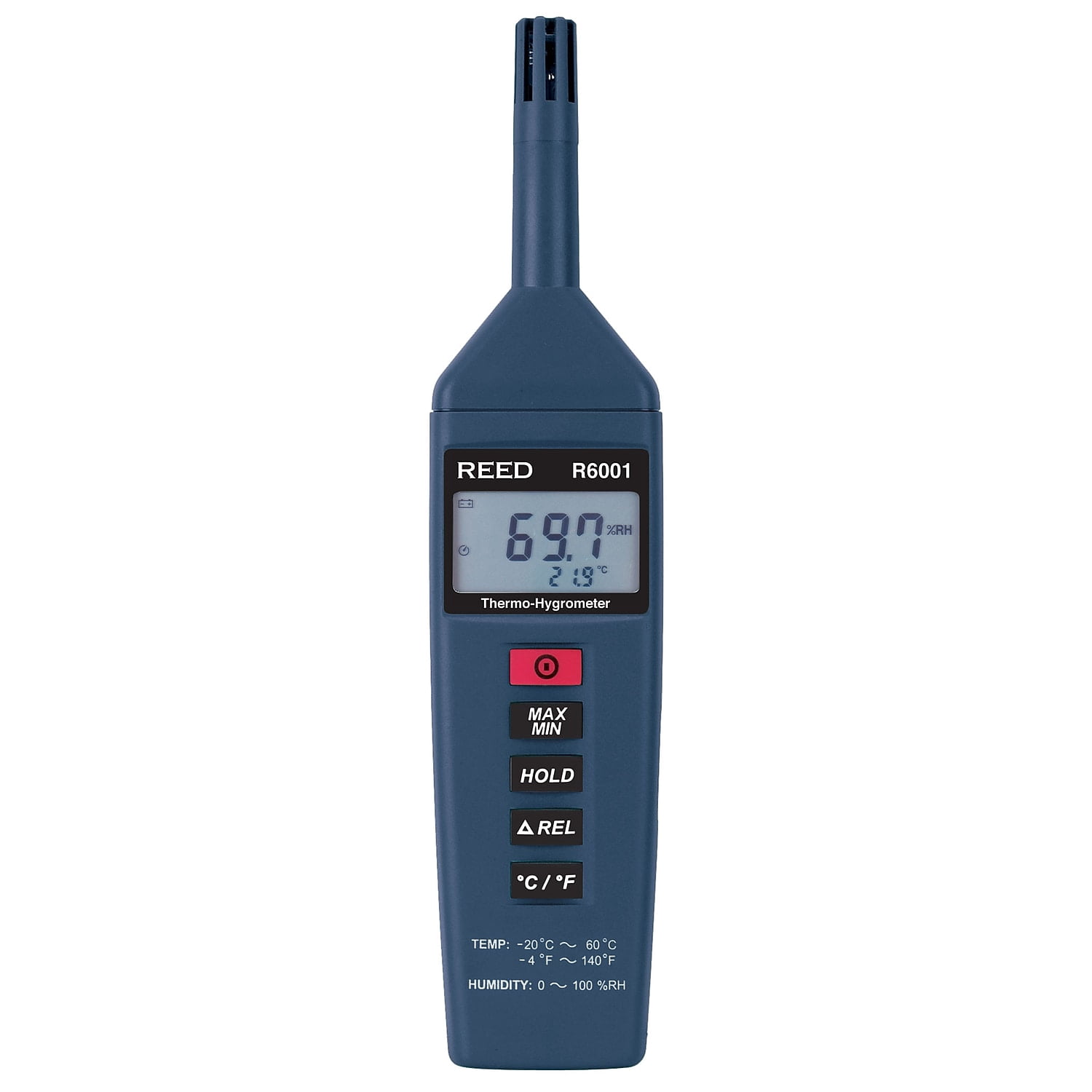 REED Instruments Thermo-Hygrometer 0-100% RH -4 to 140degree f (R6001)