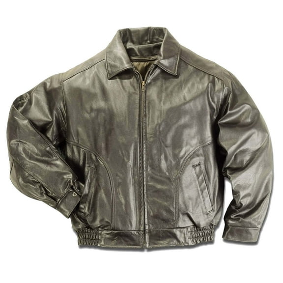 Reed Men's All American Bomber Leather Jacket Union 2XL Brown