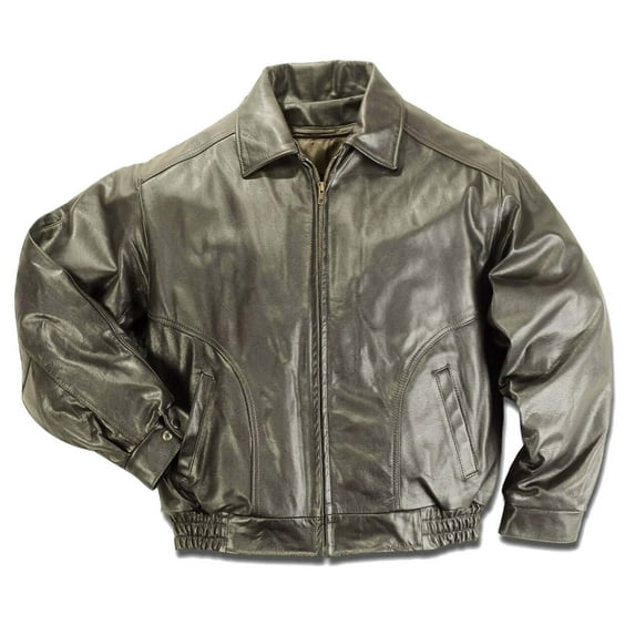 Reed Men's All American Bomber Leather Jacket Union XL Brown