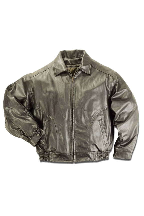 Men's All American Bomber Leather Jacket Union XL Brown