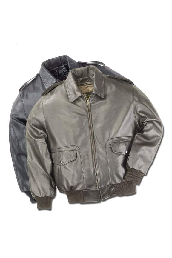 Men's Bomber Leather Jacket Made in USA (3xl, Brown)