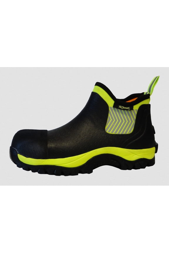 Men's High Viz Romeo Safety Style Composite Toe Boot Black in 7